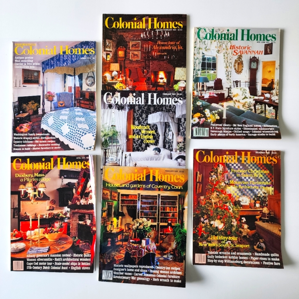 Colonial Homes Magazine 1978 1981 1989 1991 Lot Of 7 Issues Design House Decor